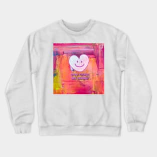 Smiling heart face, good things are coming Crewneck Sweatshirt